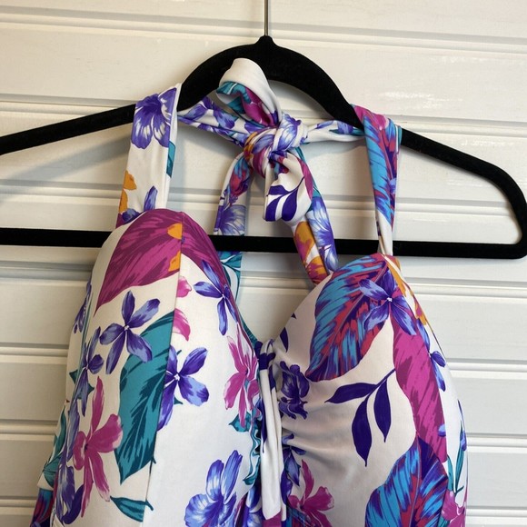 Plus Size Womens One Piece floral swimdress tankini for All size 26 - Picture 5 of 10